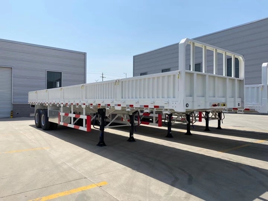 Semi-reboque de parede lateral de 3 eixos 40FT de contêiner e com sistema de suspensão tipo braço cruzado