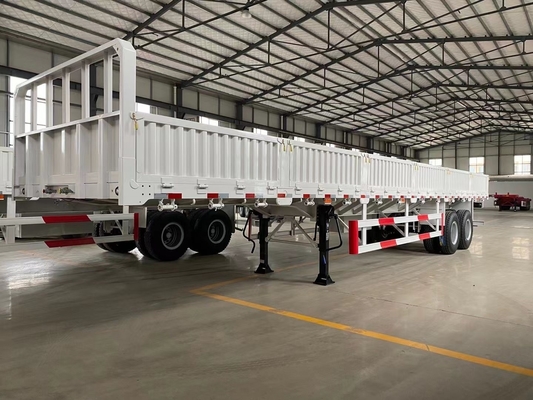 Semi-reboque de parede lateral de 3 eixos 40FT de contêiner e com sistema de suspensão tipo braço cruzado