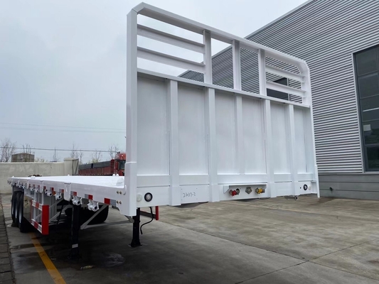 3 eixos 4 eixos 40 toneladas de contêiner pesado semi-reboque de cama plana com peso de 6,2 Tare