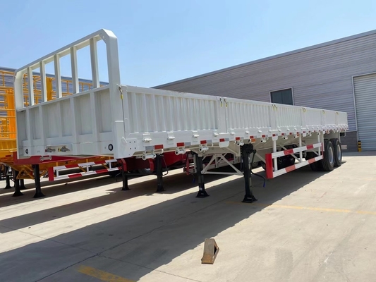 Semi-reboque de parede lateral de 3 eixos 40FT de contêiner e com sistema de suspensão tipo braço cruzado