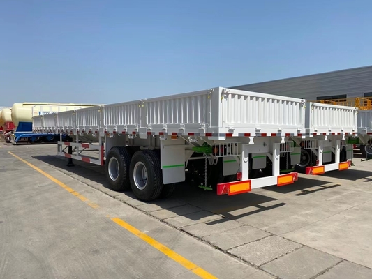 Semi-reboque de parede lateral de 3 eixos 40FT de contêiner e com sistema de suspensão tipo braço cruzado