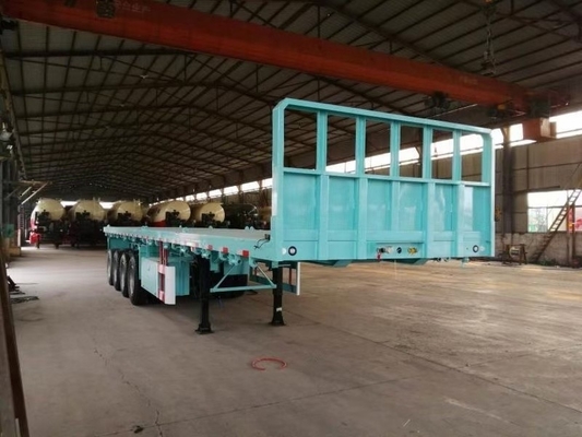 3 eixos 4 eixos 40 toneladas de contêiner pesado semi-reboque de cama plana com peso de 6,2 Tare