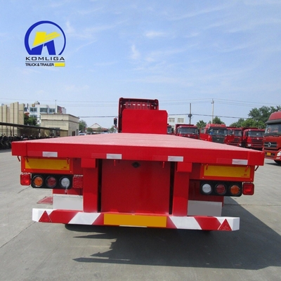 7000-8000mm Base de rodas de trabalho pesado 13t Fuwa 30-100t Semi-reboque plana para benefício