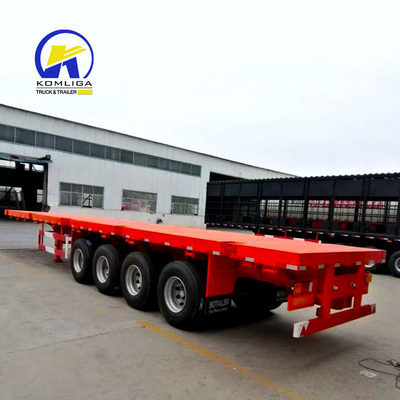 7000-8000mm Base de rodas de trabalho pesado 13t Fuwa 30-100t Semi-reboque plana para benefício