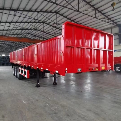40FT Container 600mm 12,5m 13m 3 eixo porta lateral Semi-trailer com design de piso plano
