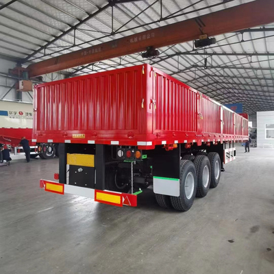40FT Container 600mm 12,5m 13m 3 eixo porta lateral Semi-trailer com design de piso plano