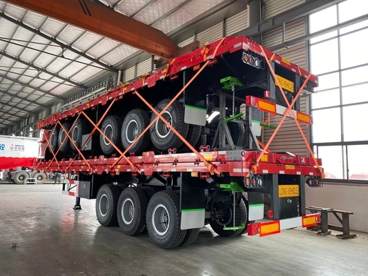 40FT Container 600mm 12,5m 13m 3 eixo porta lateral Semi-trailer com design de piso plano