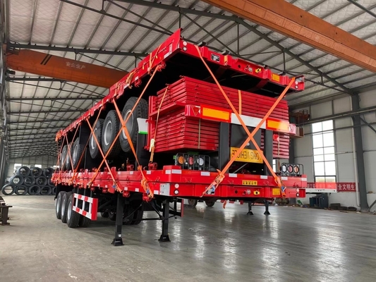 40FT Container 600mm 12,5m 13m 3 eixo porta lateral Semi-trailer com design de piso plano