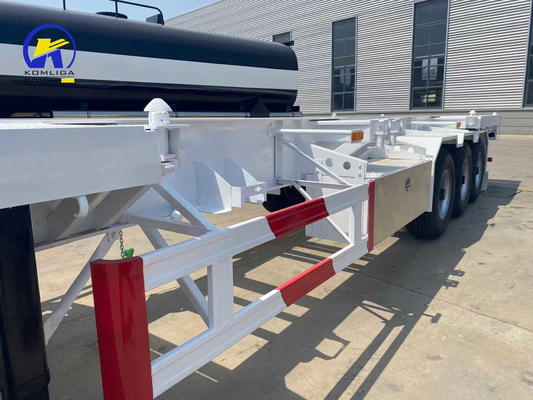 Remolque de piso plano usado Remolque esqueleto para contêiner 1820 mm de banda de rodagem e válvula Wabco