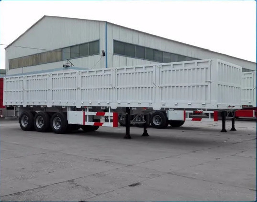 40FT 40 Ton 60 Ton 3 Eixo Guarda lateral Cargo Trailers portas de dobradiça para solicitação personalizada