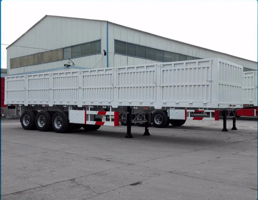 40FT 40 Ton 60 Ton 3 Eixo Guarda lateral Cargo Trailers portas de dobradiça para solicitação personalizada
