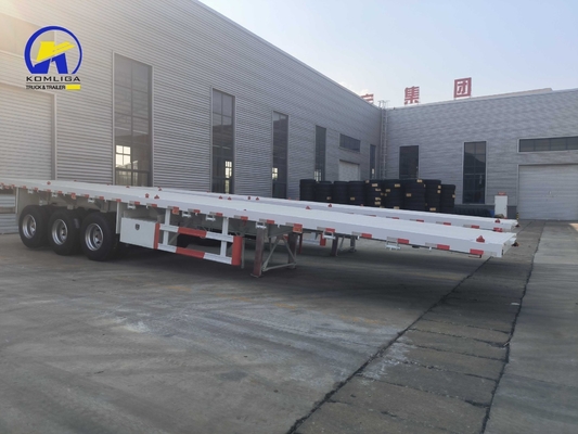 Sinotruk HOWO Semi-remolque de banco plano com eixos Fuwa e viga lateral de aço de canal de 16 mm