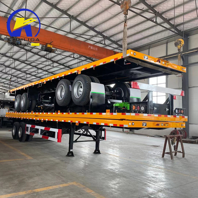 Semi-reboque de capacidade de carga de 50 T para contêiner de navegação padrão de 20/40/45/48 FT