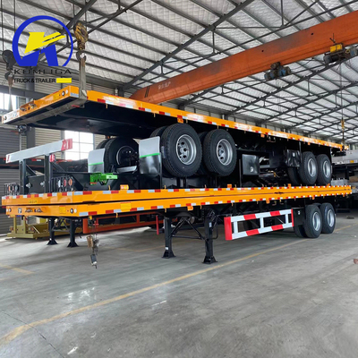 Semi-reboque de capacidade de carga de 50 T para contêiner de navegação padrão de 20/40/45/48 FT