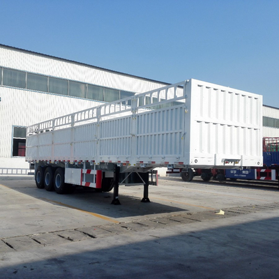 3 eixos 40 FT Container de protecção lateral Semi-reboque com sistema de suspensão tipo braço cruzado