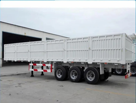 3 eixos 40 FT Container de protecção lateral Semi-reboque com sistema de suspensão tipo braço cruzado