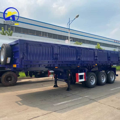 Caminhão semi-reboque de carga pesada de 30-100 t com parede lateral e caixa de ferramentas de uma peça de 1m * 0,5m * 0,5m