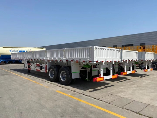 3 eixos caminhão de parede lateral caminhão semi-reboque com e Tare peso de aproximadamente 6,7 T