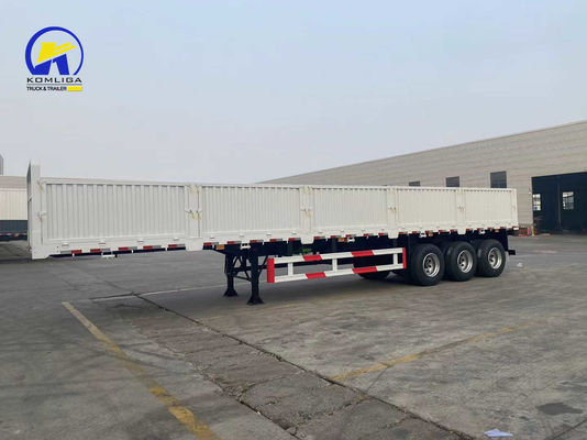 Aproximadamente 6.7 T 3 eixos 40tons 60tons parede lateral de carga semi-reboque para transporte