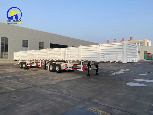 3 eixos 45FT 60tons Parede lateral de carga Semi-reboque / Segunda mão 2/3/4 eixos Rim 9.00 * 22.5