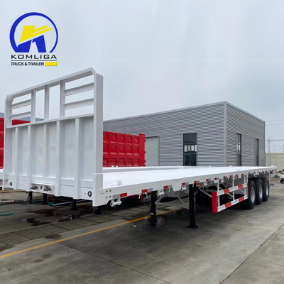 40 toneladas 3 eixos 40FT Container Flatbed Semi-Trailer com Jost Two Speed Support Leg