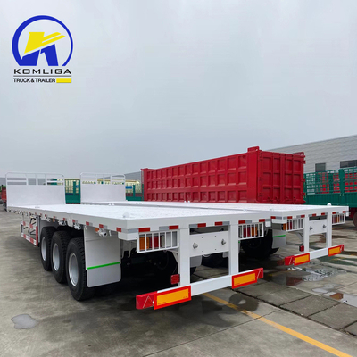 40 toneladas 3 eixos 40FT Container Flatbed Semi-Trailer com Jost Two Speed Support Leg