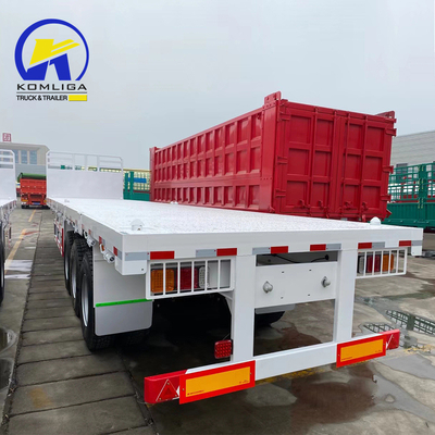 40 toneladas 3 eixos 40FT Container Flatbed Semi-Trailer com Jost Two Speed Support Leg