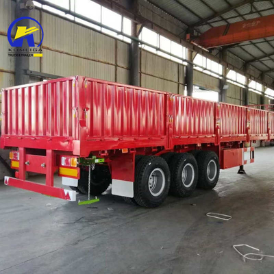 Reboque de carga de vedação de carga pesada 3 eixos 13m parede lateral Semi camião de reboque para transporte