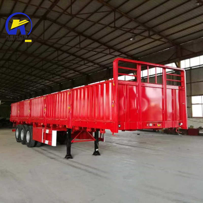 Reboque de carga de vedação de carga pesada 3 eixos 13m parede lateral Semi camião de reboque para transporte