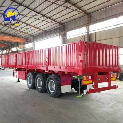 Reboque de carga de vedação de carga pesada 3 eixos 13m parede lateral Semi camião de reboque para transporte