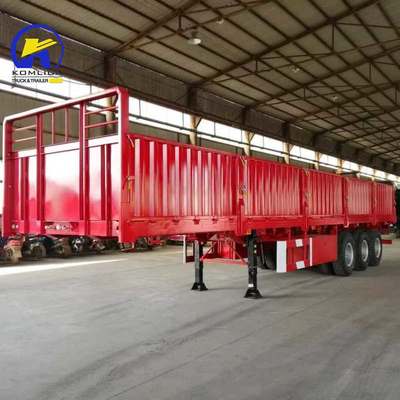 Reboque de carga de vedação de carga pesada 3 eixos 13m parede lateral Semi camião de reboque para transporte