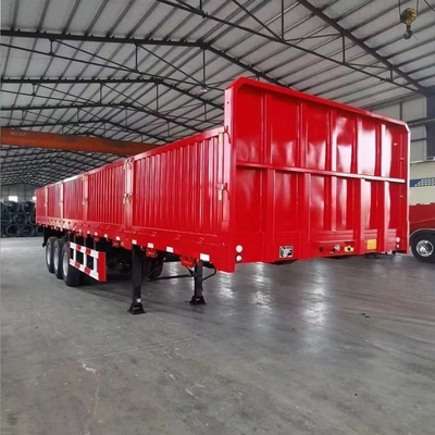 Reboque de carga de vedação de carga pesada 3 eixos 13m parede lateral Semi camião de reboque para transporte