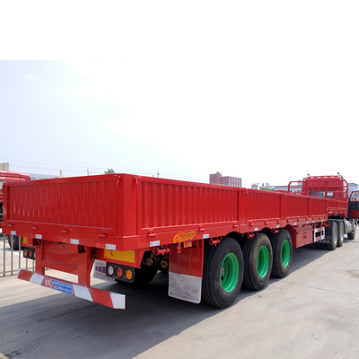 Reboque de carga de vedação de carga pesada 3 eixos 13m parede lateral Semi camião de reboque para transporte