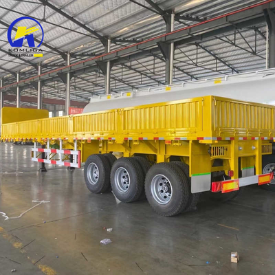 Semi-reboque de parede lateral de carga a granel de três eixos personalizado com capacidade de carga de 30-100 t