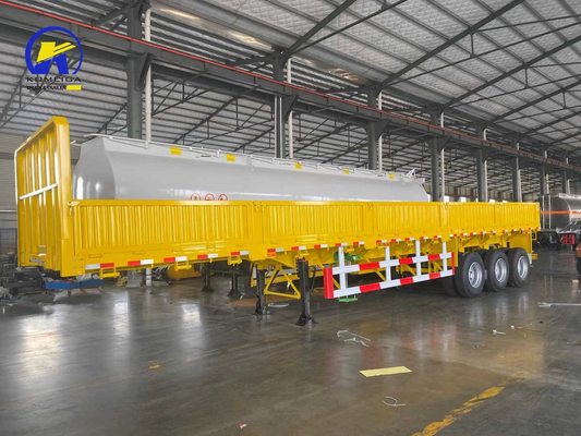 Semi-reboque de parede lateral de carga a granel de três eixos personalizado com capacidade de carga de 30-100 t