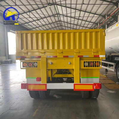 Semi-reboque de parede lateral de carga a granel de três eixos personalizado com capacidade de carga de 30-100 t