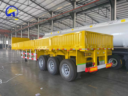 Semi-reboque de parede lateral de carga a granel de três eixos personalizado com capacidade de carga de 30-100 t