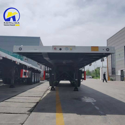 Jost duas velocidades de apoio perna 4 eixos contêiner de cama plana semi-caminhões reboques para exportação