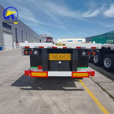 Jost duas velocidades de apoio perna 4 eixos contêiner de cama plana semi-caminhões reboques para exportação