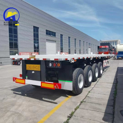 Jost duas velocidades de apoio perna 4 eixos contêiner de cama plana semi-caminhões reboques para exportação