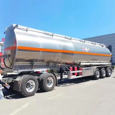 3 eixos de tanque de combustível de alumínio Semi-reboque com passarela e 6PCS T30/30 câmaras de travagem