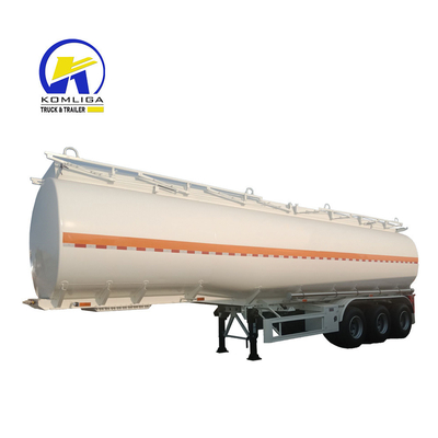 3 eixos 60 toneladas de aço carbono Tanker de combustível reboque com mangueira manual e 1820mm de banda de rodagem