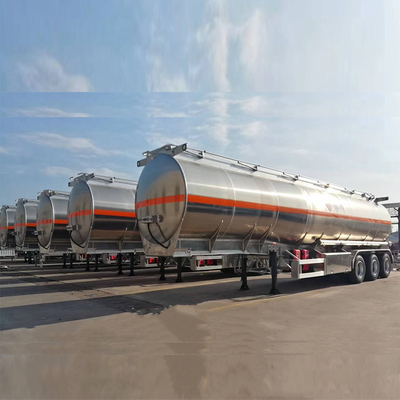 3 eixo 42cbm 45cbm Capacidade Alumínio Tanque de combustível de gasolina de óleo Trailers de combustível com 1820mm Pista