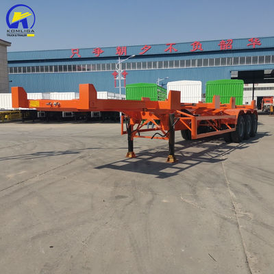 13000x2500x3900mm 40FT Skeleton Semi Container Trailer com 3 eixos 40T Capacidade de carga