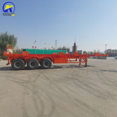 13000x2500x3900mm 40FT Skeleton Semi Container Trailer com 3 eixos 40T Capacidade de carga