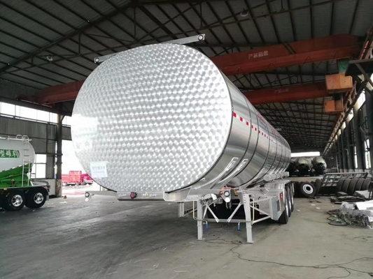 3 eixo transportador de combustível de óleo tanque de alumínio trailers de aço inoxidável com manhole cover