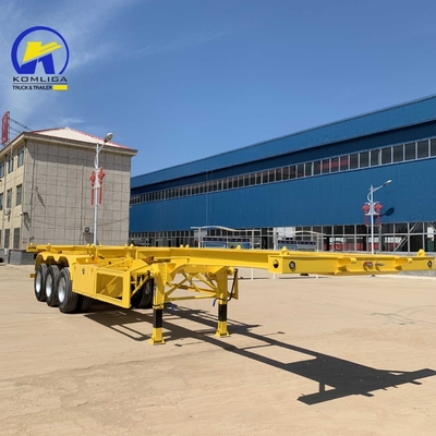 40FT 40 toneladas Esqueleto Chassis Caminhão Container Trailers Flatbed Top e Superior de aço