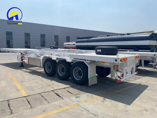 3 eixos 48 FT Esqueleto plano Semi-reboque Container Semi-reboque