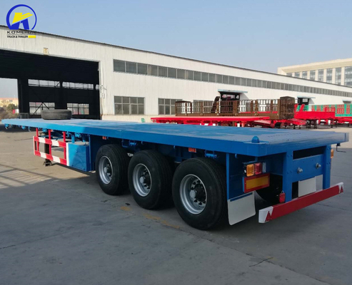 Reboque de três eixos para transporte de carga pesada 12 unidades de pneus 16 mm