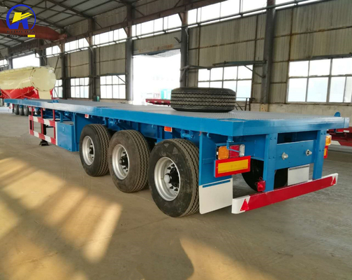 Reboque de três eixos para transporte de carga pesada 12 unidades de pneus 16 mm